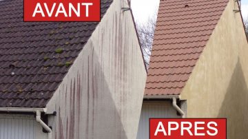Démoussage de façades et toitures
